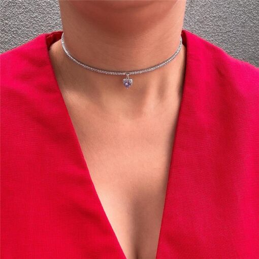 CHOKER RIVIERA PINGENTE CORAÇÃO