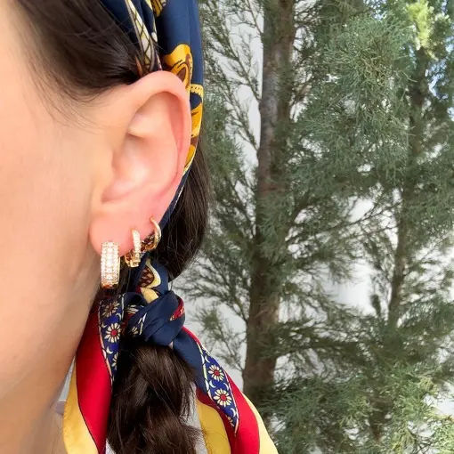 BRINCO TRIO MIX ARGOLAS HOOP EARRINGS