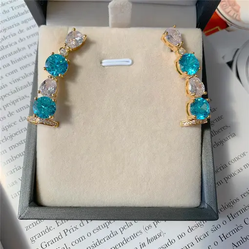 BRINCO EAR CUFF PONTO DE LUZ E GOTAS DOLCE FIORE