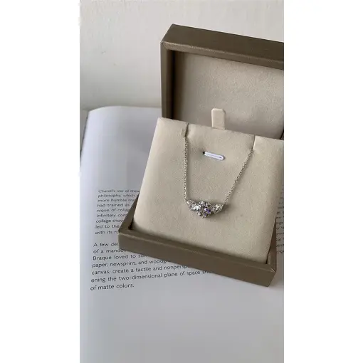 COLAR PONTO DE LUZ E GOTAS 9MM (3.0CT*) MOISSANITE