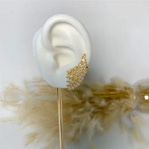 BRINCO EAR CUFF ASAS NAVETES BN SOL DE VERANO