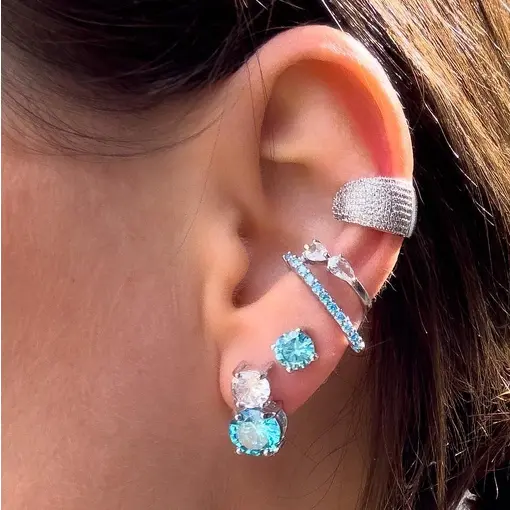 PIERCING 8 FILEIRAS CRAVEJADO DOLCE FIORE