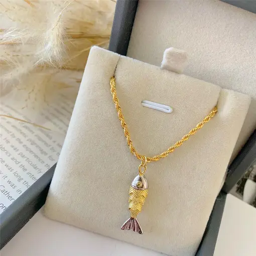 COLAR DUO PEIXE CORD BAIANO 2MM MARESIAS