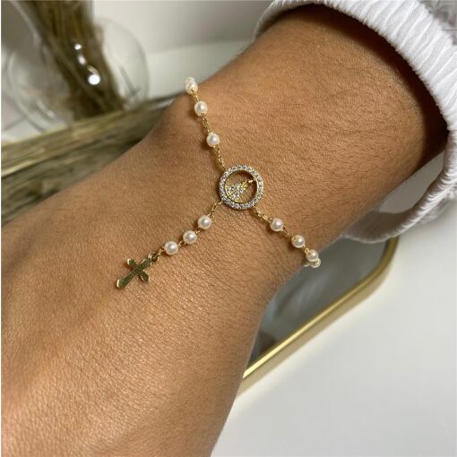 PULSEIRA RELIGIOSO TERÇO DE MÃO NSRA APARECIDA TRIP