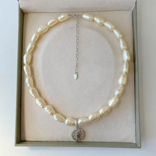 COLAR PEROLA RELIGIOSO HEART