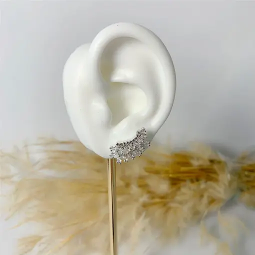 BRINCO EAR CUFF NAVETES PONTILHADOS BN SOL DE VERANO