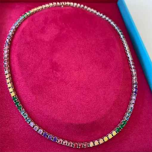 COLAR RIVIERA 4P. 3MM 40CM HEART