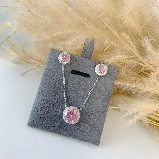 CONJUNTO PONTO DE LUZ CRAVEJADO (4.6CT.) MOISSANITE