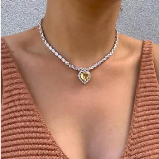 CHOKER RIVIERA CORAÇÃO CRAVAÇÃO INGLESA DOLCE FIORE