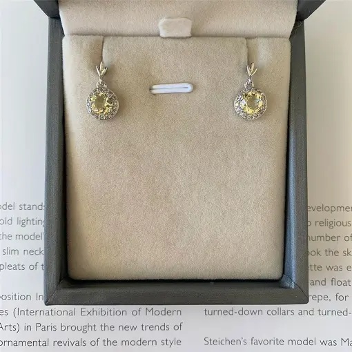 BRINCO PONTO DE LUZ 5MM CRAVEJADO PENDURADO BN DOLCE FIORE