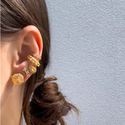 PIERCING 2 FILEIRAS CRAVEJADO DOLCE FIORE