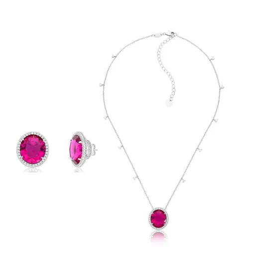 CONJUNTO OVAL CRAVEJADO LUXO DIANA