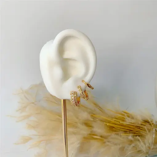 BRINCO TRIO MIX ARGOLAS HOOP EARRINGS