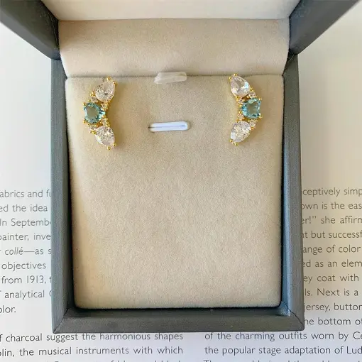 BRINCO EAR CUFF COR E GOTAS BN SOL DE VERANO