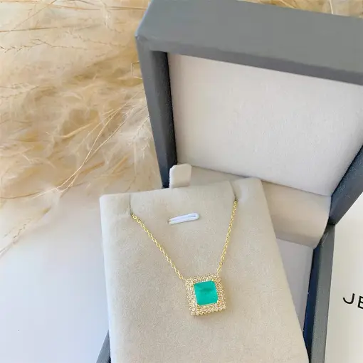 COLAR SQUARE FUSION ZIRCÔNIA HEART