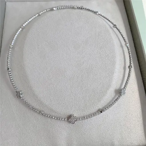 CHOKER ARO 3 FLORES CRAVEJADO INSPIRED II