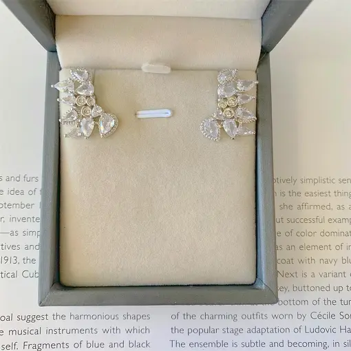 BRINCO EAR CUFF GOTAS LATERAIS BN SOL DE VERANO