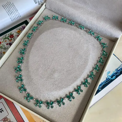 COLAR RIVIERA FLORES 42CM ( 3CM EXT.)