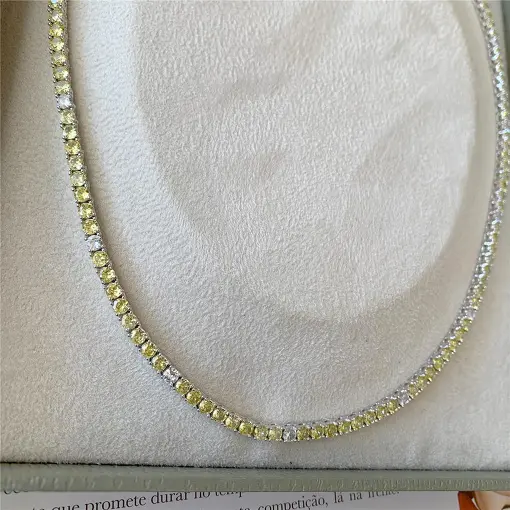 COLAR RIVIERA 4P. 3MM 42CM PONTOS DE LUZ  DOLCE FIORE