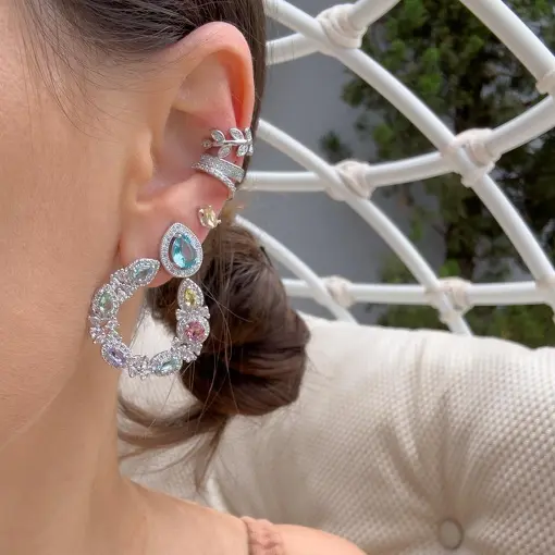 PIERCING 2 FILEIRAS CRAVEJADO DOLCE FIORE