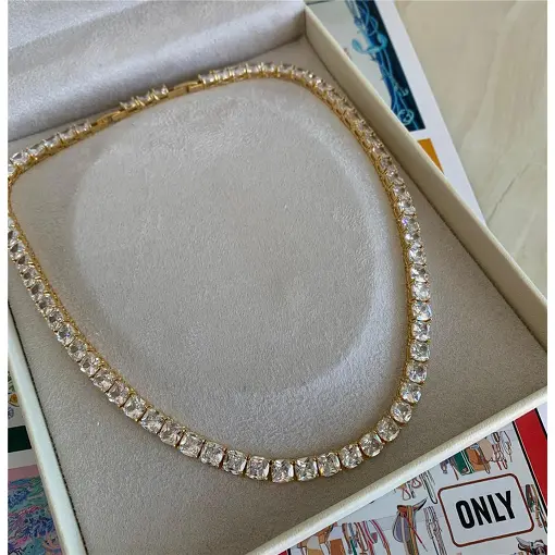 COLAR RIVIERA SQUARE 6MM 42CM (3CM EXT.) DOLCE FIORE