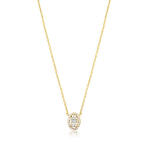 COLAR OVAL BAGUETE CRAVEJADO CLARICE