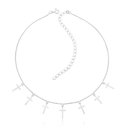 CHOKER RELIGIOSO CRUZ PONTO DE LUZ TARSILA