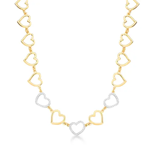 GARGANTILHA CHOCKER COM CORAÇÃO LISO E CRAVEJADO