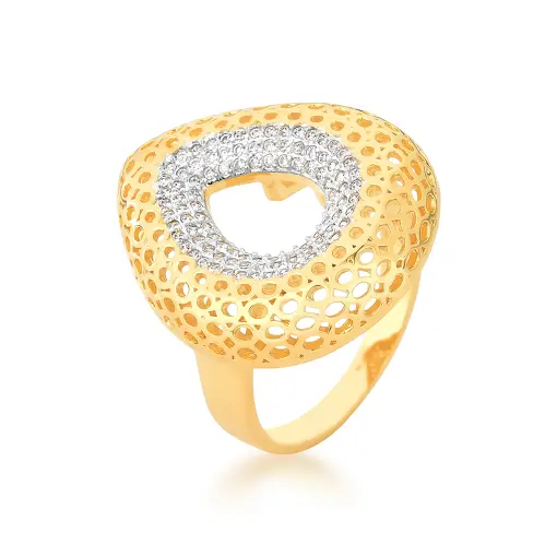 ANEL TRABALHADO EM FORMATO DE GOTA CRAVEJADO