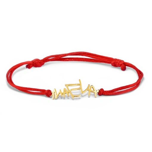 Pulseira 1 nome com fio de seda