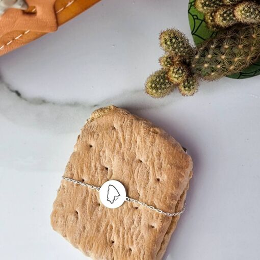 Pulseira de Prata Medalha Mapa Ceará