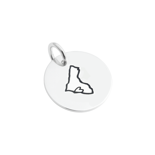 Pingente de Prata Medalha Mapa Alagoas
