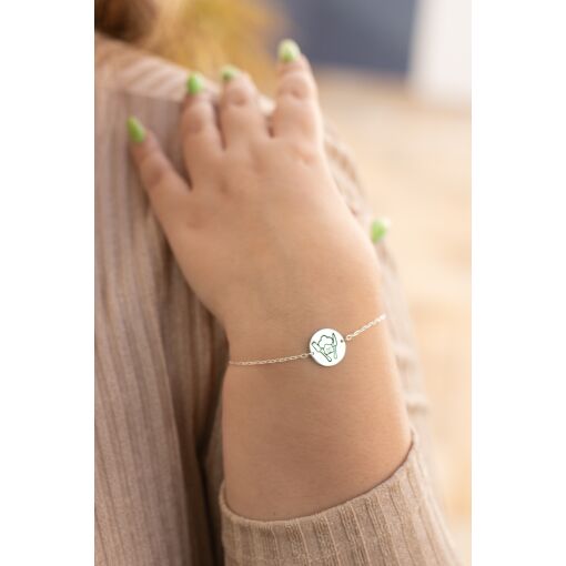 Pulseira Medalha Garfo e Faca Prata 925