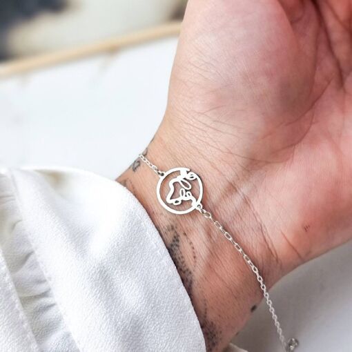 Pulseira Mapa Mundi Minimalista