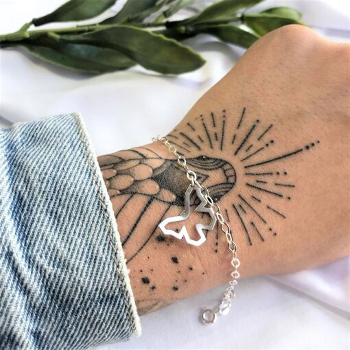 Pulseira Borboleta Vazada Pendurada
