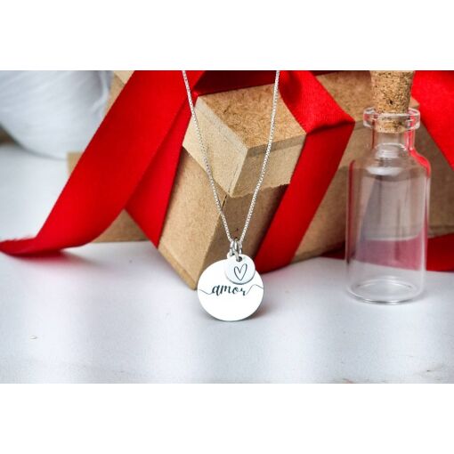 Pingente Medalha Amor Prata 925