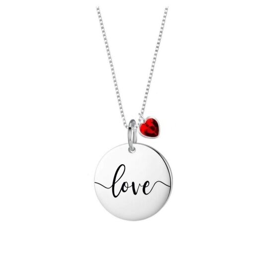 Colar Love + Ponto de Luz Coração Prata 925