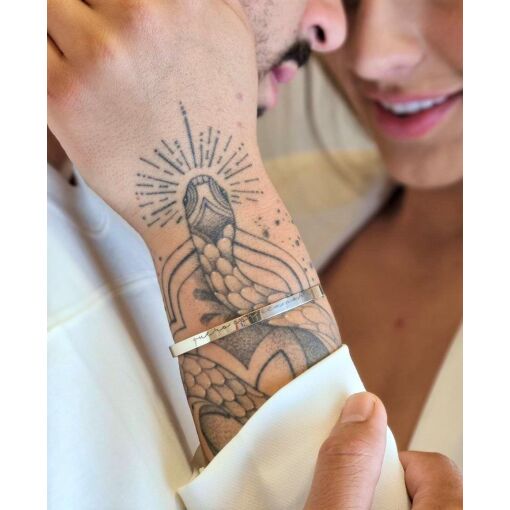 Bracelete de Prata Quero Ser Seu Par
