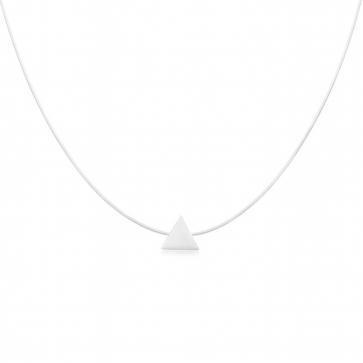 Colar Nylon Triângulo Prata