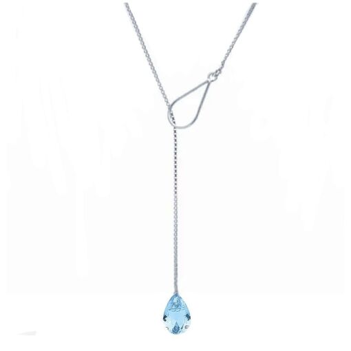Gravata Gota Vazada e Gota Azul Topázio