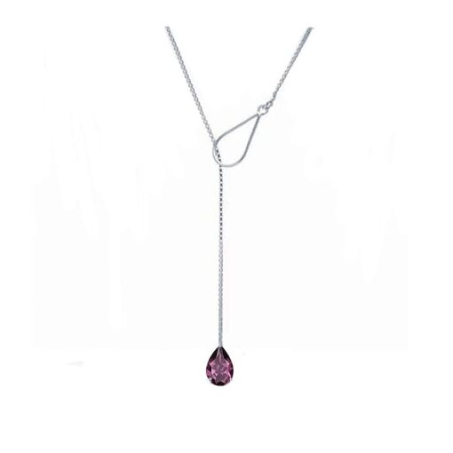 Gravata Gota Vazada e Gota Turmalina Rosa