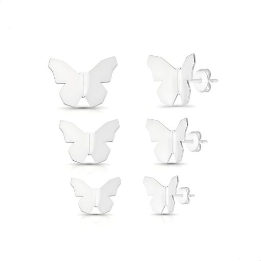 Trio Brinco Borboleta Origami