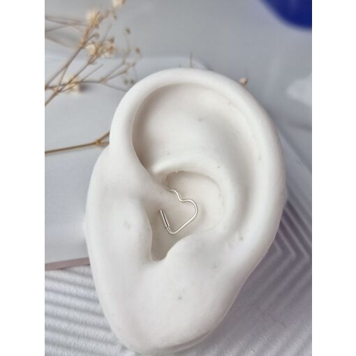 Piercing de Prata Coração Vazado