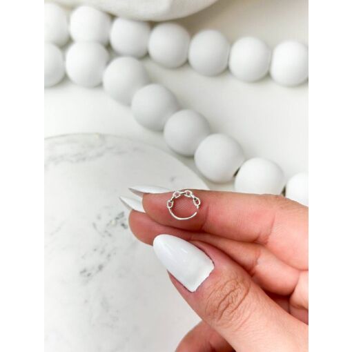 Piercing de Prata Argola Corrente Elo Aberto