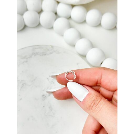 Piercing de Prata Argola Corrente Elo Aberto