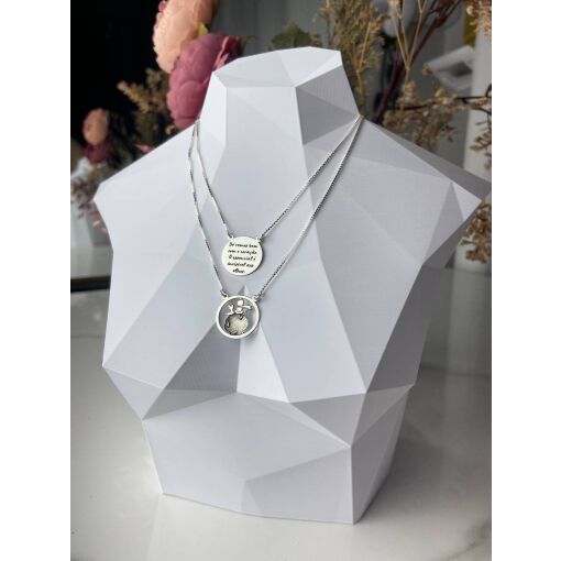 Escapulário de Prata O Pequeno Príncipe com Rebaixo Vazado