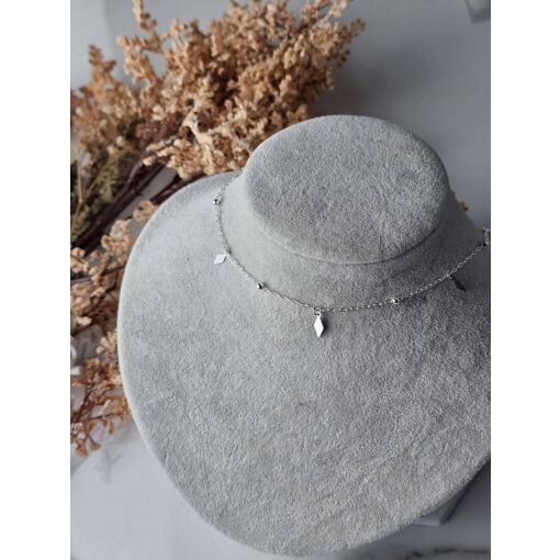 Choker de Prata Losango e Bolinha