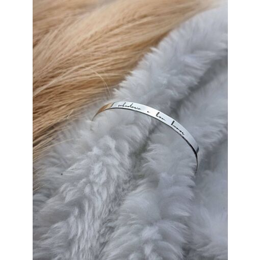 Bracelete de Prata Sabedoria e Bom Humor