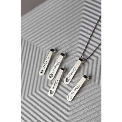Colar Placa Curva Personalizável Prata 925