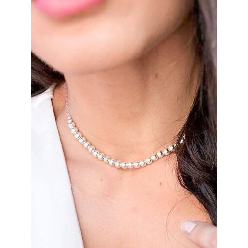 Choker de Prata Bola